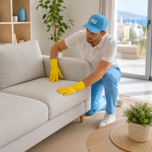 Чистка двухместного дивана в Испании и Португалии | Home Guardy