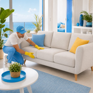 Чистка трехместного дивана в Испании и Португалии | Home Guardy